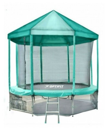 Каркасный батут Optifit Like 12ft с крышей 366х366х268 см