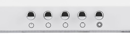 Каминная вытяжка Krona Bella 600 white push button