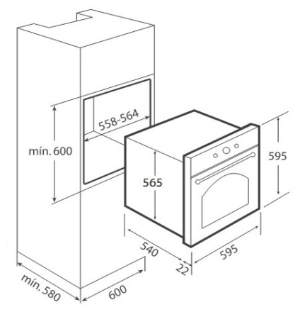 Электрический духовой шкаф TEKA HR 650 AG B (41562113)