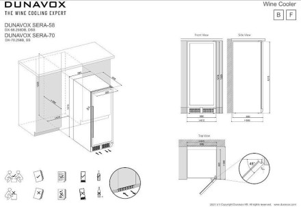 Винный шкаф DUNAVOX DX-58.258DSS