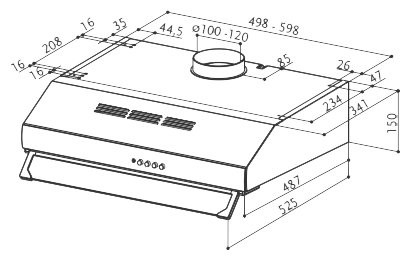Подвесная вытяжка Faber 741 PB X A60 Подвесная вытяжка Faber 741 PB X A60