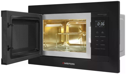 Встраиваемая микроволновая печь СВЧ Meferi MMO6020BK COMFORT