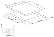 Комбинированная варочная панель smeg PM3621WLD