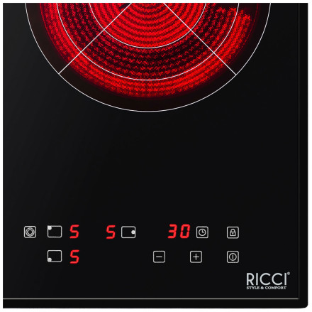 Встраиваемая электрическая варочная панель Ricci DTL-D3500145B Встраиваемая электрическая варочная панель Ricci DTL-D3500145B