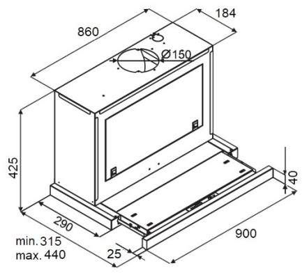 Встраиваемая вытяжка Kuppersberg SLIMBOX 90 GW