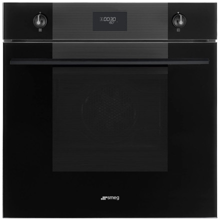 Электрический духовой шкаф Smeg SFP61TB3FR с пиролизом, 60 см, 10 функций, черное стекло Электрический духовой шкаф Smeg SFP61TB3FR с пиролизом, 60 см, 10 функций, черное стекло