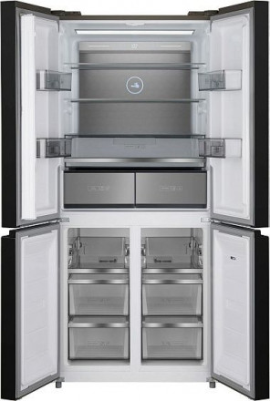 Холодильник WEISSGAUFF WCD 590 NoFrost Inverter Premium EcoFresh Blue Glass