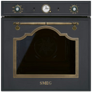 Электрический духовой шкаф Smeg SFP67C1TAO (цвет антрацит, фурнитура латунная)