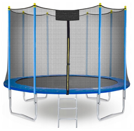 Каркасный батут Beste-Sport 12ft с внешней сеткой и лестницей 365х365 см Каркасный батут Beste-Sport 12ft с внешней сеткой и лестницей 365х365 см