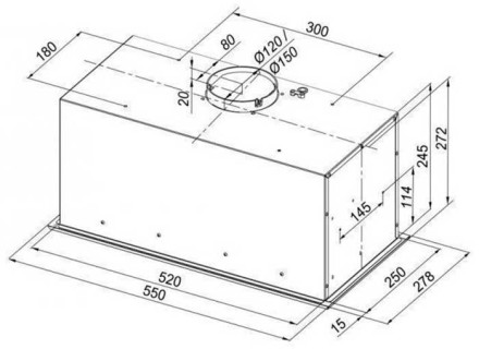 Вытяжка Konigin Checkbox Inox 60 Вытяжка Konigin Checkbox Inox 60
