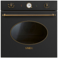 Электрический духовой шкаф Smeg SFP68C1TAO (цвет антрацит, фурнитура латунная)