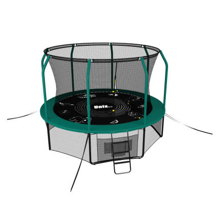 Каркасный батут Unix Line SUPREME GAME 10 ft (green)