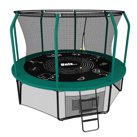Каркасный батут Unix Line SUPREME GAME 10 ft (green)