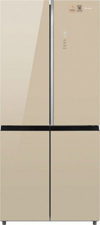 Холодильник WEISSGAUFF WCD 590 NoFrost Inverter Premium EcoFresh Gold Glass
