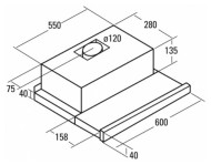 Встраиваемая вытяжка CATA TF-5260 WH /D Встраиваемая вытяжка CATA TF-5260 WH /D