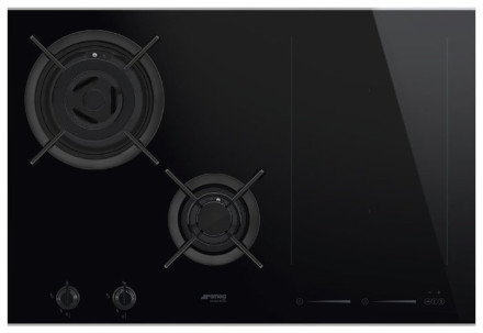 Комбинированная варочная панель smeg PM6721WLDX Комбинированная варочная панель smeg PM6721WLDX