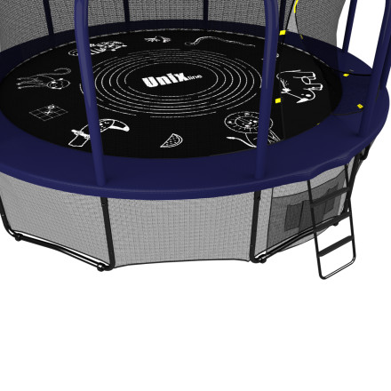 Каркасный батут Unix Line SUPREME GAME 12 ft (blue) Каркасный батут Unix Line SUPREME GAME 12 ft (blue)