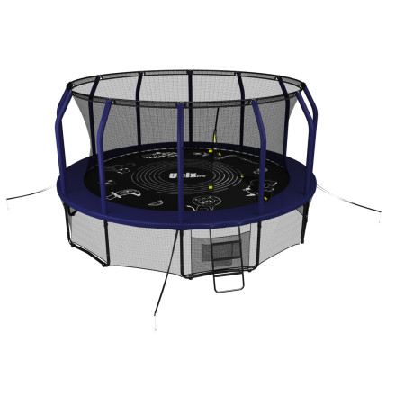 Каркасный батут Unix Line SUPREME GAME 14 ft (blue)