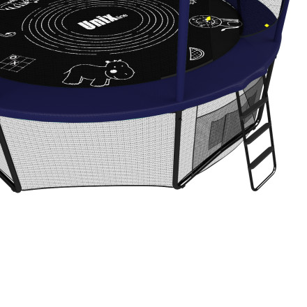 Каркасный батут Unix Line SUPREME GAME 14 ft (blue)