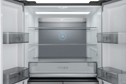 Холодильник WEISSGAUFF WCD 590 NoFrost Inverter Premium EcoFresh Inox Glass