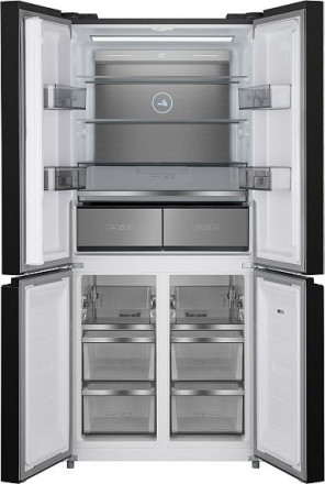 Холодильник WEISSGAUFF WCD 590 NoFrost Inverter Premium EcoFresh Inox Glass