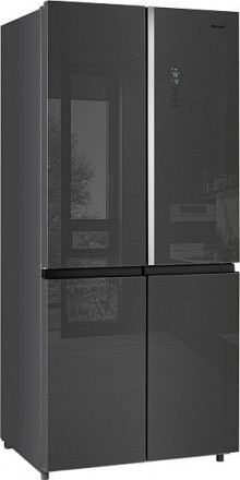 Холодильник WEISSGAUFF WCD 590 NoFrost Inverter Premium EcoFresh Inox Glass