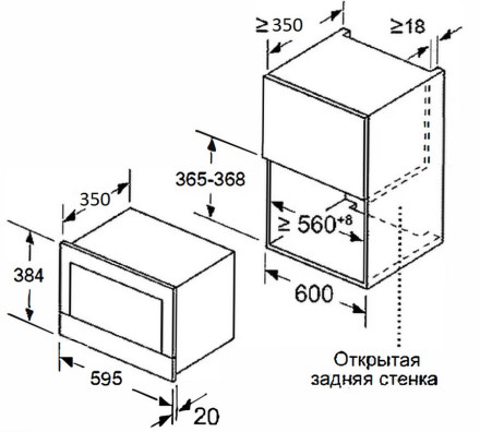 Встраиваемая микроволновая печь СВЧ Meferi MMO6025BK MATT ULTRA Встраиваемая микроволновая печь СВЧ Meferi MMO6025BK MATT ULTRA
