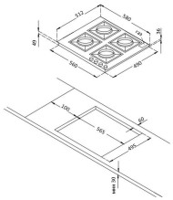 Газовая варочная панель Korting HG 665 CTSI Газовая варочная панель Korting HG 665 CTSI