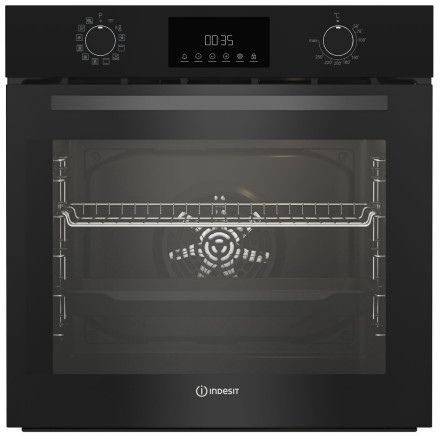 Электрический духовой шкаф Indesit IBFTE 3844 J BL черный Электрический духовой шкаф Indesit IBFTE 3844 J BL черный