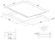 Индукционная варочная панель smeg SI2M7643D Индукционная варочная панель smeg SI2M7643D