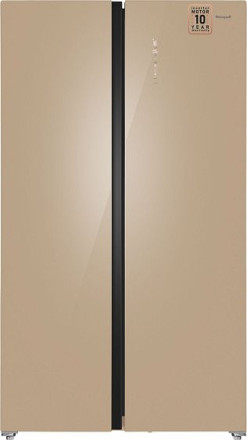Холодильник WEISSGAUFF WSBS 1036 Inverter NoFrost Premium Сhampagne Glass
