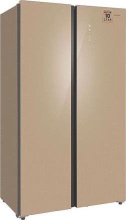 Холодильник WEISSGAUFF WSBS 1036 Inverter NoFrost Premium Сhampagne Glass