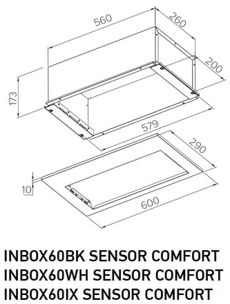 Вытяжка Meferi INBOX60IX SENSOR COMFORT