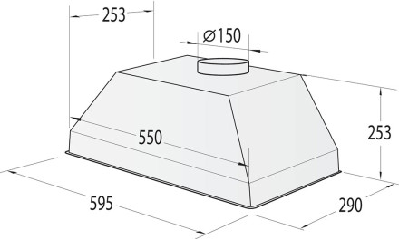Вытяжка встраиваемая Gorenje BHI626E6X+C1:F2