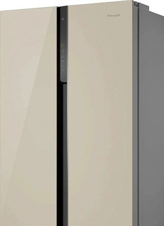 Холодильник WEISSGAUFF WSBS 500 Inverter NoFrost Beige Glass Холодильник WEISSGAUFF WSBS 500 Inverter NoFrost Beige Glass