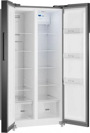 Холодильник WEISSGAUFF WSBS 500 Inverter NoFrost Beige Glass Холодильник WEISSGAUFF WSBS 500 Inverter NoFrost Beige Glass
