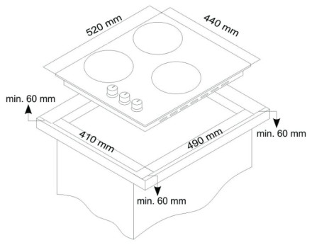 Газовая варочная панель Simfer H45V30B416 Газовая варочная панель Simfer H45V30B416