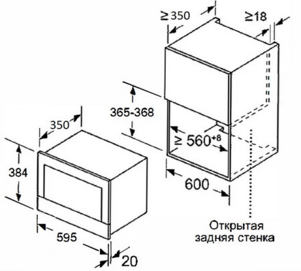 Встраиваемая микроволновая печь СВЧ Meferi MMO6025IX POWER