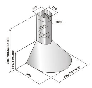 Вытяжка Elikor Эпсилон 50 черный золотой кант Вытяжка Elikor Эпсилон 50 черный золотой кант
