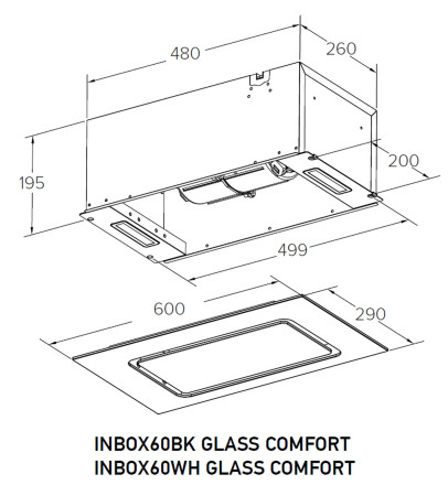Вытяжка Meferi INBOX60WH GLASS COMFORT
