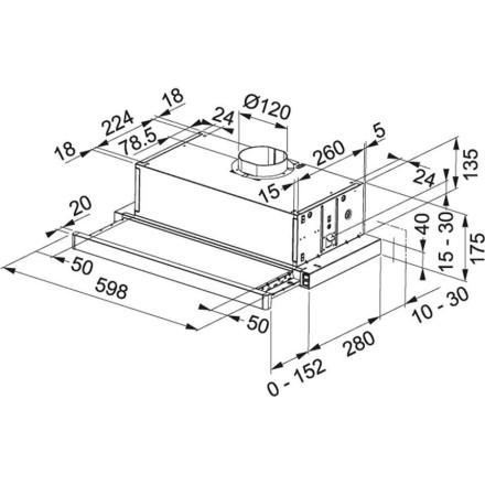 Встраиваемая вытяжка Franke FTC 632L GR/XS