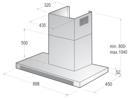 Каминная вытяжка Gorenje GHT 93 X Каминная вытяжка Gorenje GHT 93 X