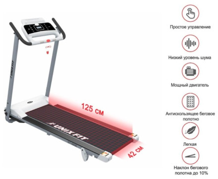 Беговая дорожка UnixFit ST-560E White