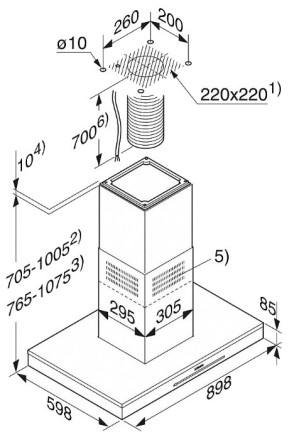 Каминная вытяжка Miele DA 6698 D BRWS Каминная вытяжка Miele DA 6698 D BRWS