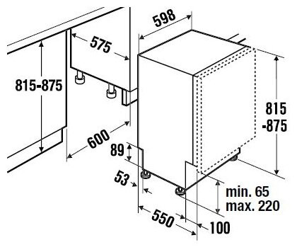 Встраиваемая посудомоечная машина Kuppersbusch G 6550.0 V Встраиваемая посудомоечная машина Kuppersbusch G 6550.0 V