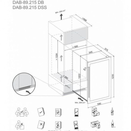 Винный шкаф DUNAVOX DAB-89.215DB Винный шкаф DUNAVOX DAB-89.215DB