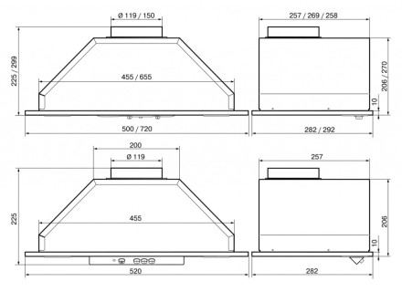 Вытяжка Elikor 52Н-1000-Э4Д КВ I Э-1000-52-286 нерж