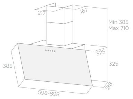 Каминная вытяжка Elica SHIRE BK/A/60