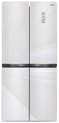Холодильник Side by Side Ginzzu NFI-4414 White glass