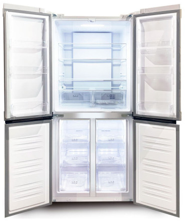 Холодильник Side by Side Ginzzu NFI-4414 White glass